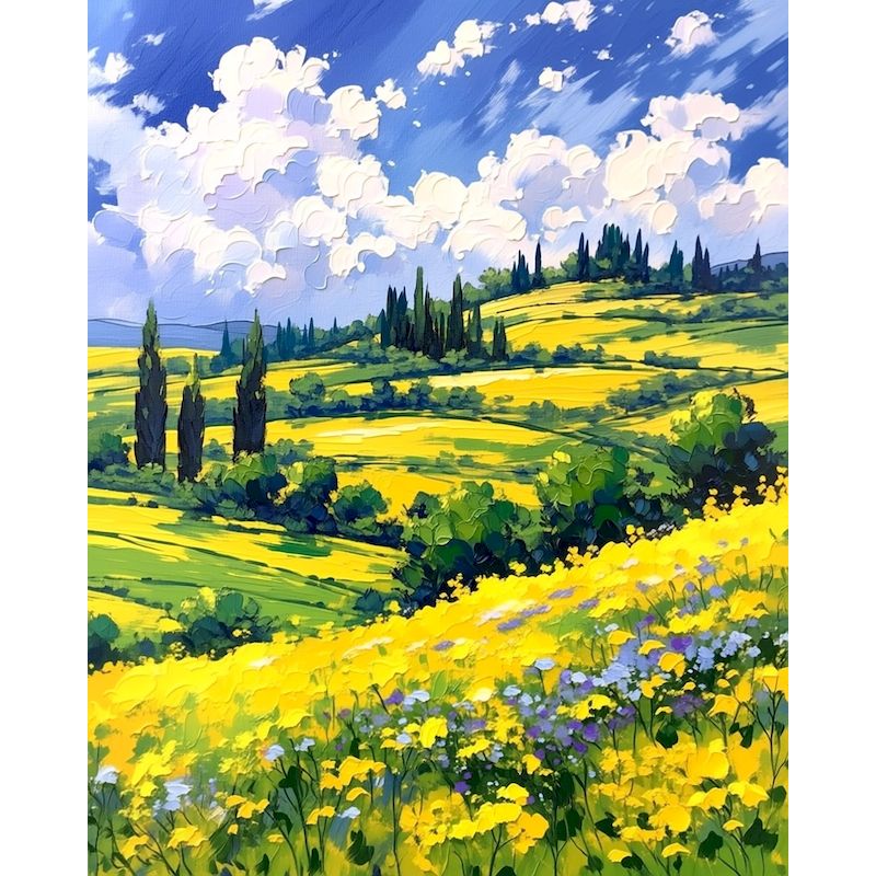 Resin Art On Canvas - CHENISTORY Kit Pittura a Numeri Fai
