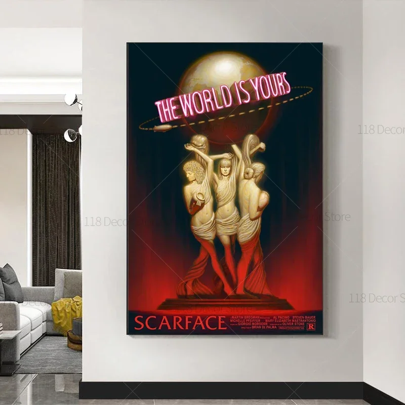 Resin Art On Canvas - Il mondo è la tua Scarface