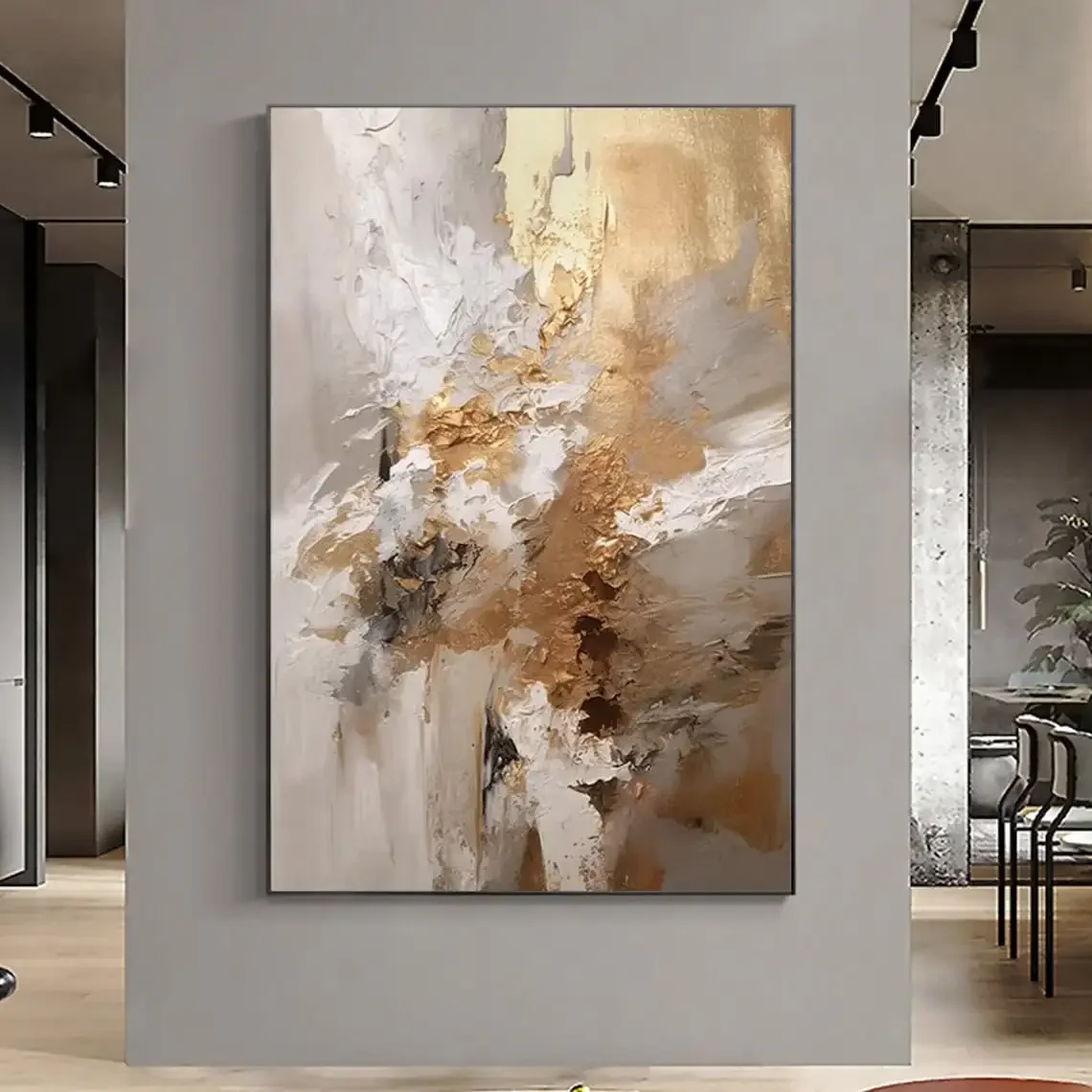 Resin Art On Canvas - Dipinto a Olio Astratto su Tela,