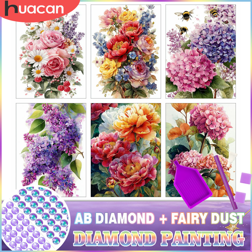 Resin Art Rose - Kit Pittura Diamante HUACAN Fiore Rosa