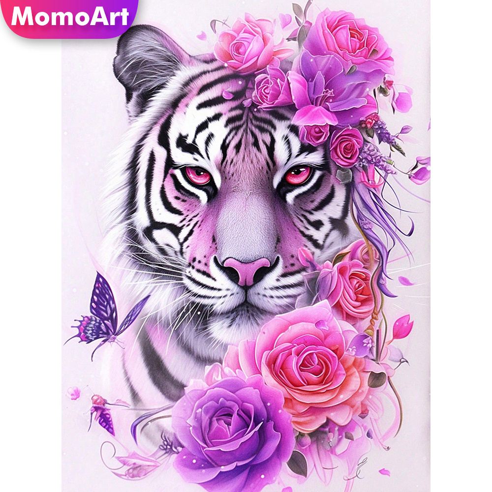 Resin Art Rose - Momoart Nuovo Arrivo Ricamo Diamantato Tigre