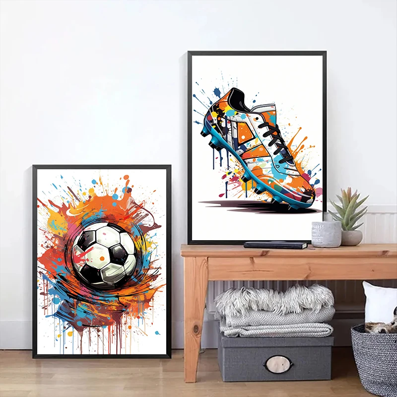 Scarpe da Calcio Graffiti alla - Resin Art On Canvas recensione e prezzo