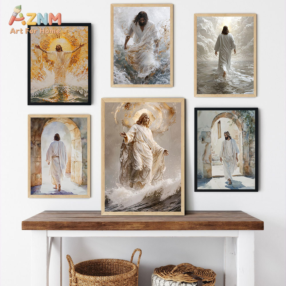 Stampa su Tela AZNM di Gesù Cr - Resin Art On Canvas recensione e prezzo