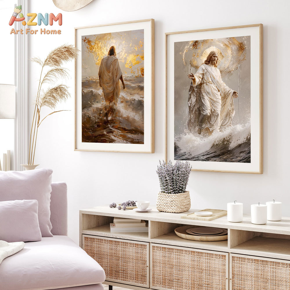 Stampa su Tela AZNM di Gesù Cr - Resin Art On Canvas recensione e prezzo