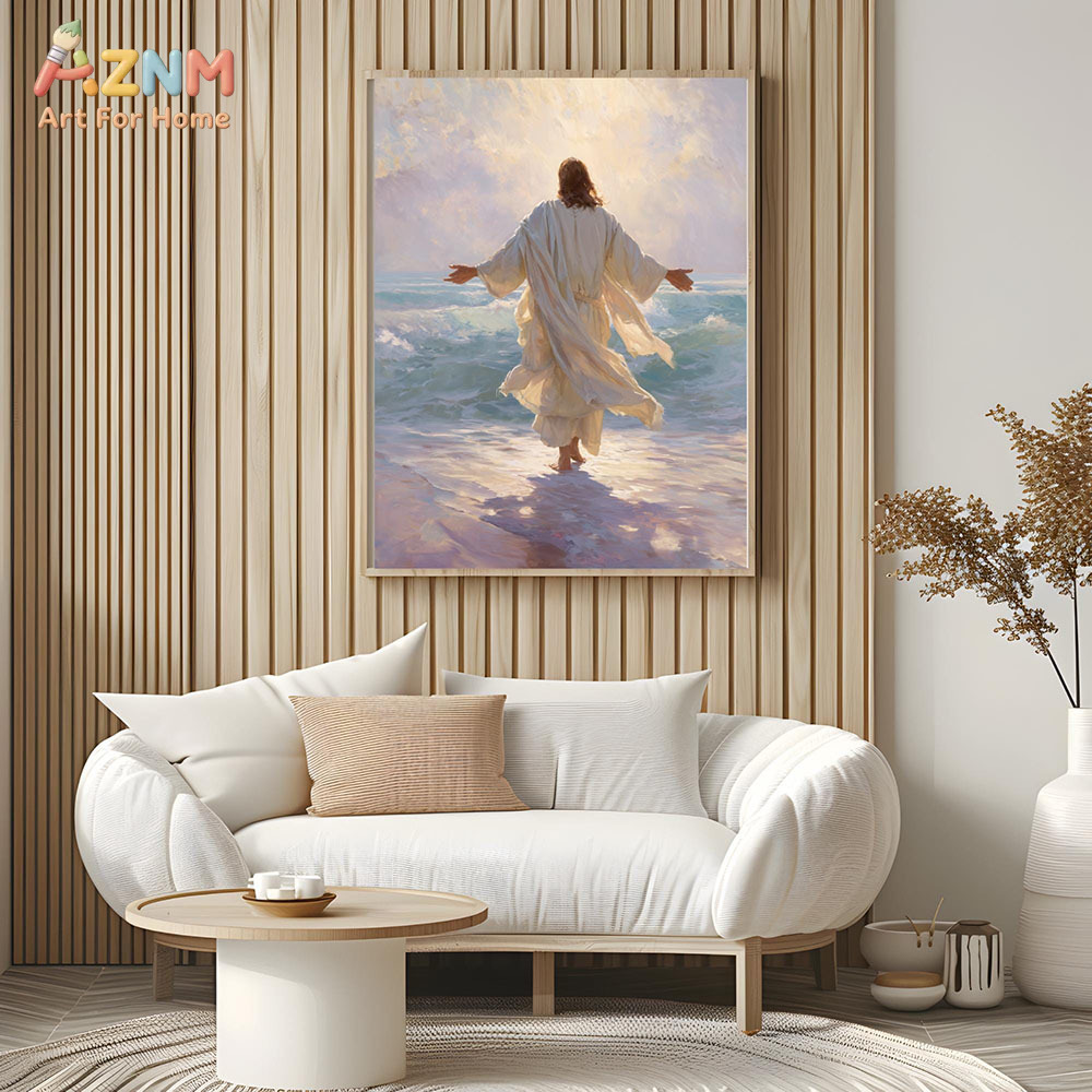 Stampa su Tela AZNM di Gesù Cr - Resin Art On Canvas recensione e prezzo