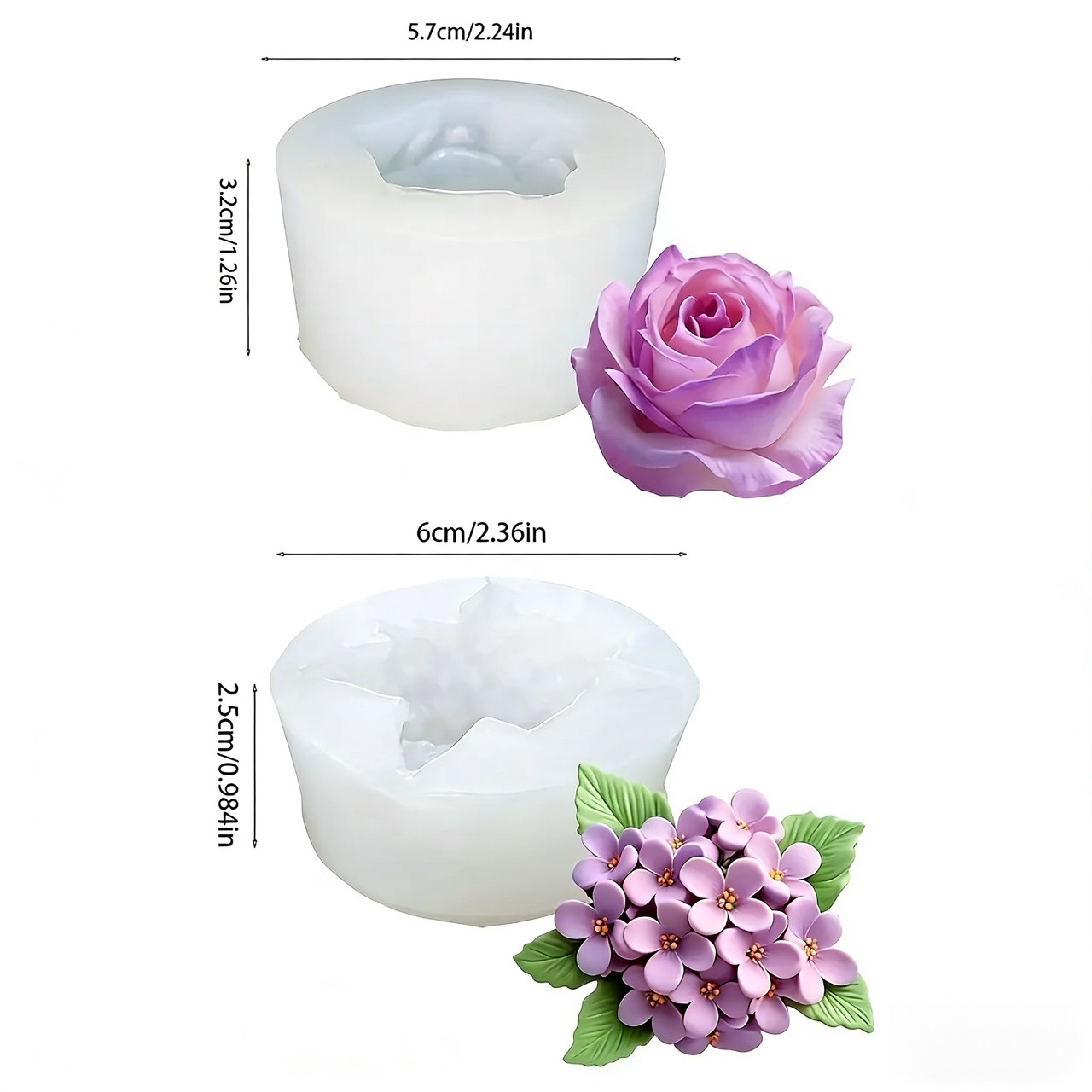 2 pezzi di stampi in silicone  - Resin Art Rose recensione e prezzo
