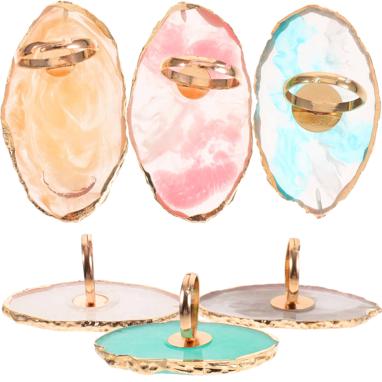 Set di 6 Anelli Portatili in R - Resin Art Ring Design recensione e prezzo