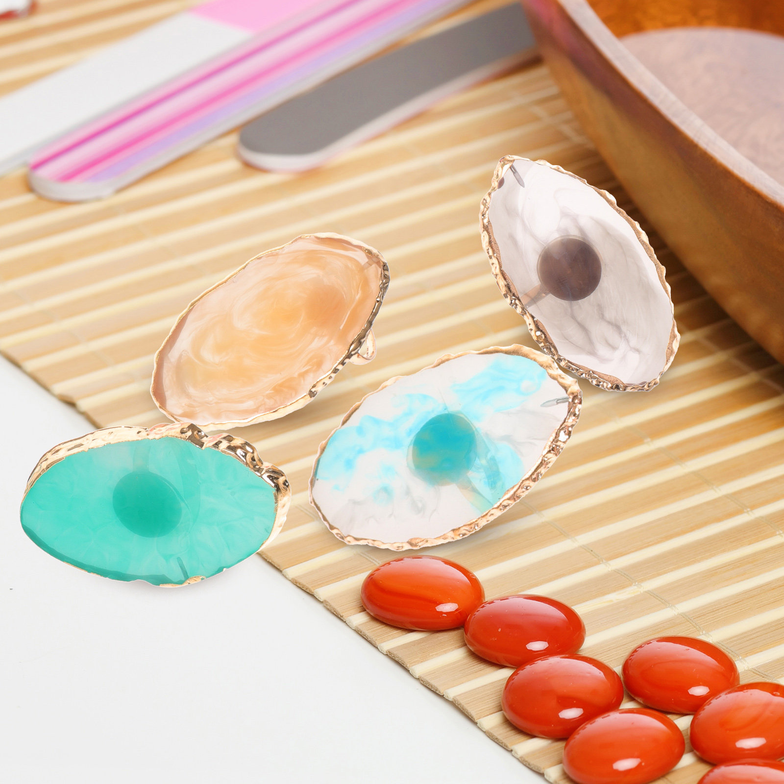 Set di 6 Anelli Portatili in R - Resin Art Ring Design recensione e prezzo